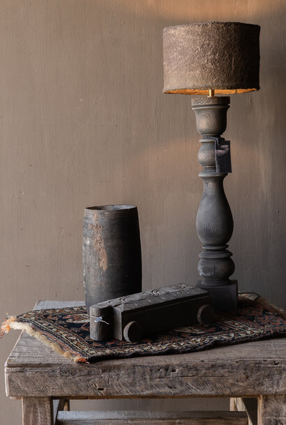 Hoffz Oude houten spice box op wielen met deksel