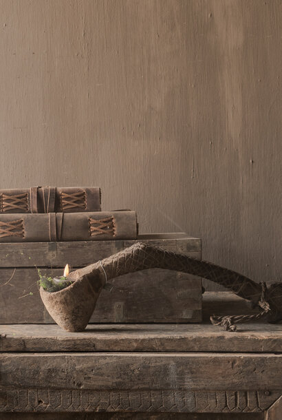 Oude houten lepel / schep – authentiek doorleefd hout – decoratief object