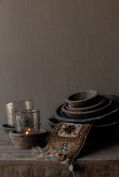Small authentic wooden wabi sabi dish, small bowl