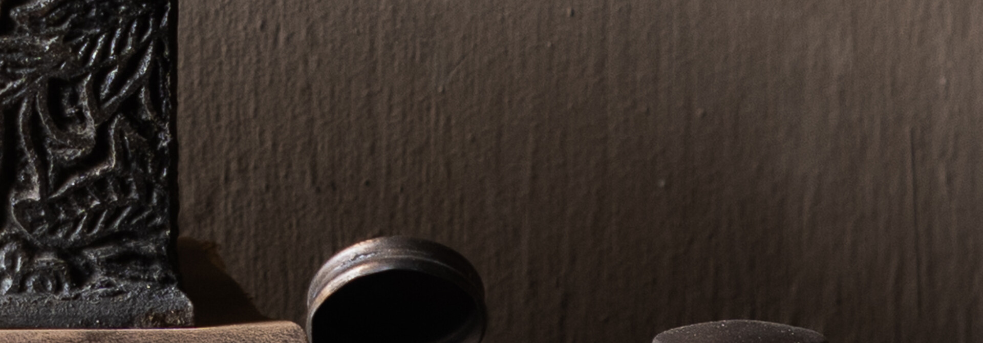 Antique glass inkwell