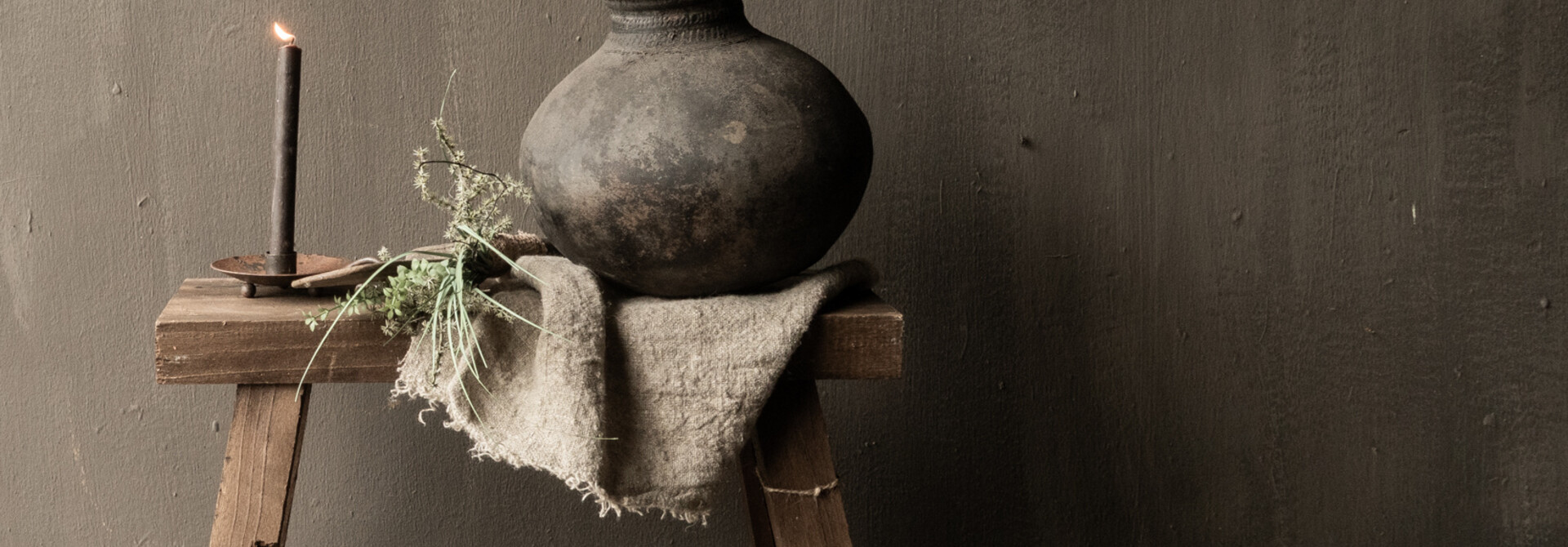 Handgefertigter Obstbaum-Hocker/Bank aus Holz