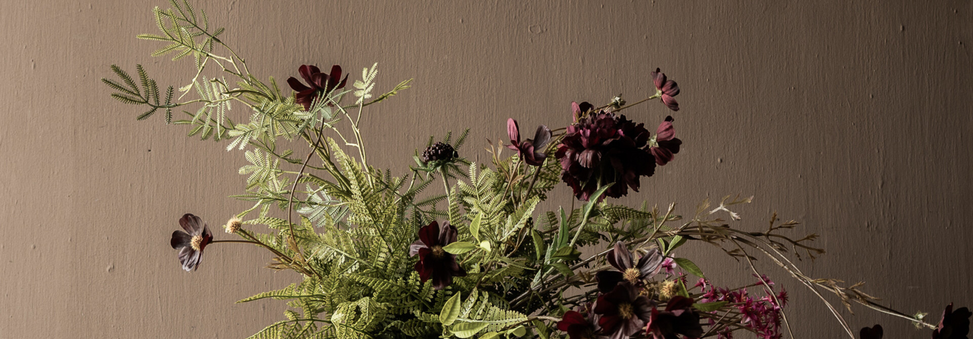 Wildes Burgunderfeld | Rustikaler Blumenstrauß