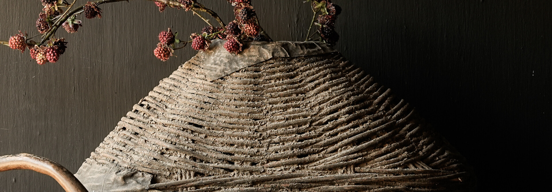 Brombeerzweig, Malve, 107 cm