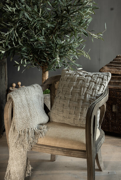 Pure Linen Cushion Zoe – 45×45 cm | Woven Linen