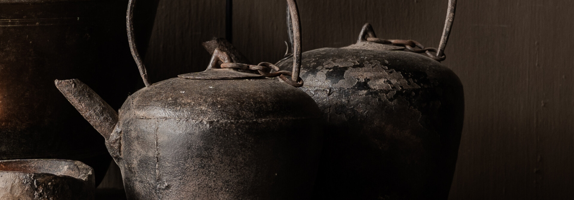 Sturdy iron kettle