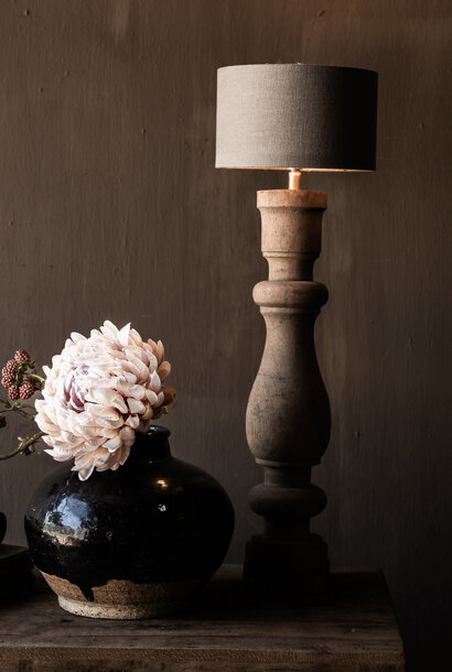 Old wooden baluster lamp