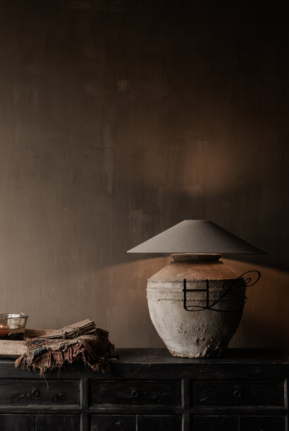 gereserveerd 22 Lamp van oude waterpot – unieke kruiklamp van aardewerk