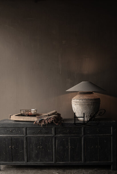 Old dark Wabi Sabi wooden sideboard