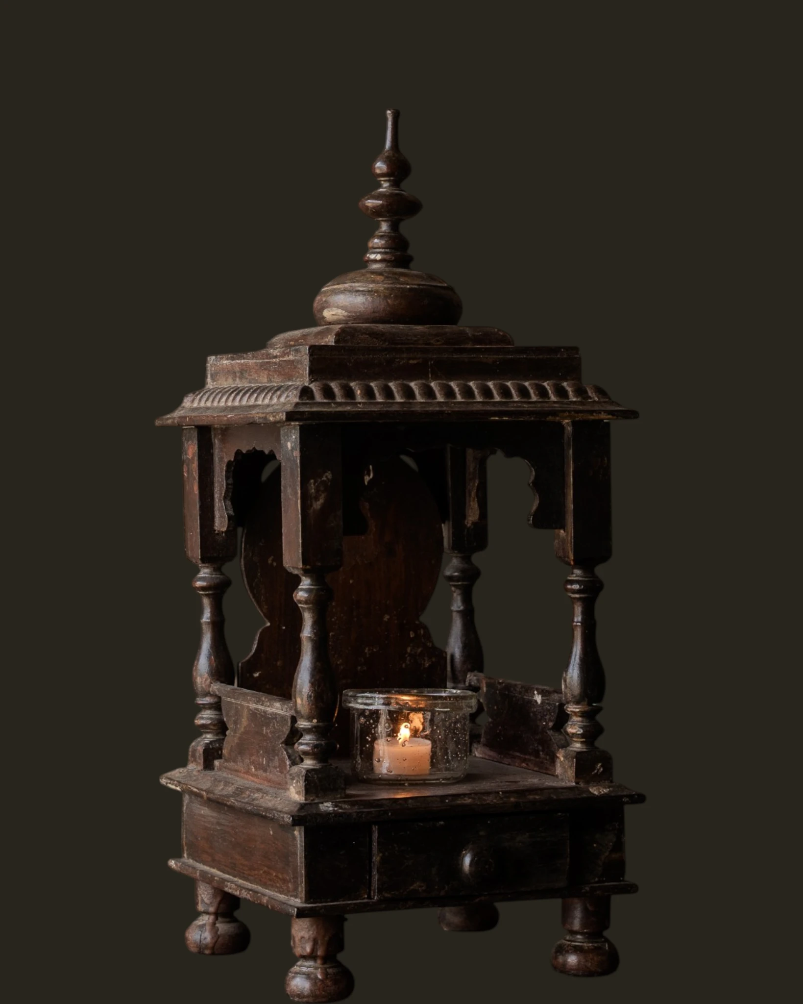 Old Indian temple house | wooden shrine-2