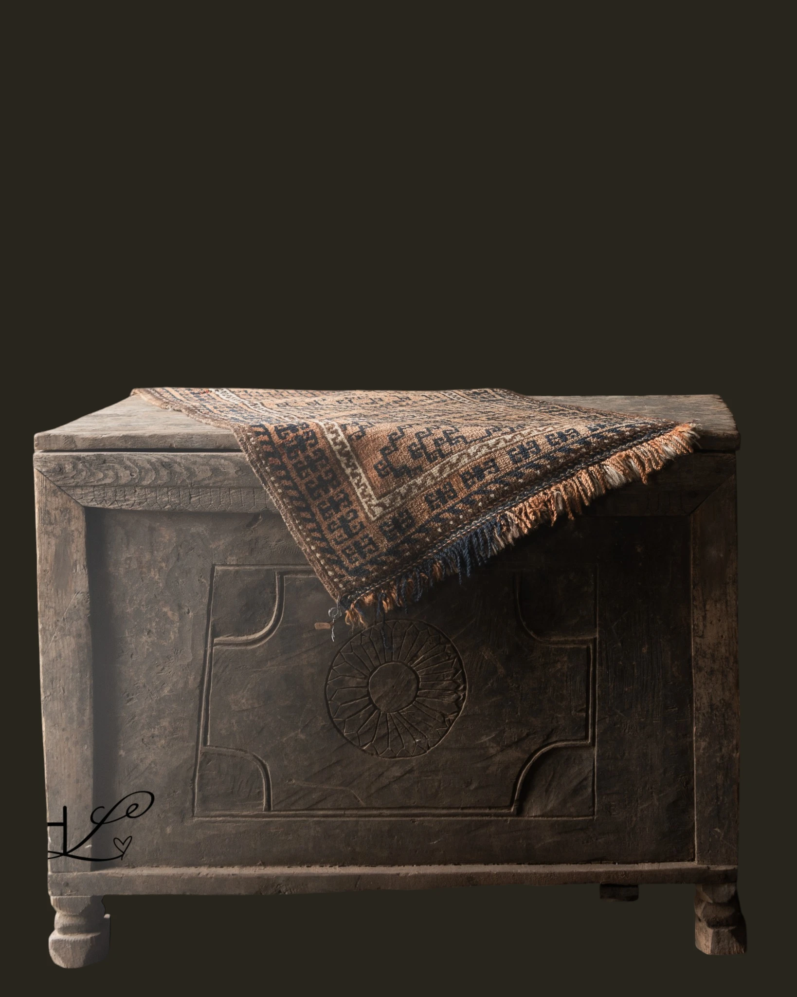 Hoffz Stoere oude Himalaya Kist / Box-5