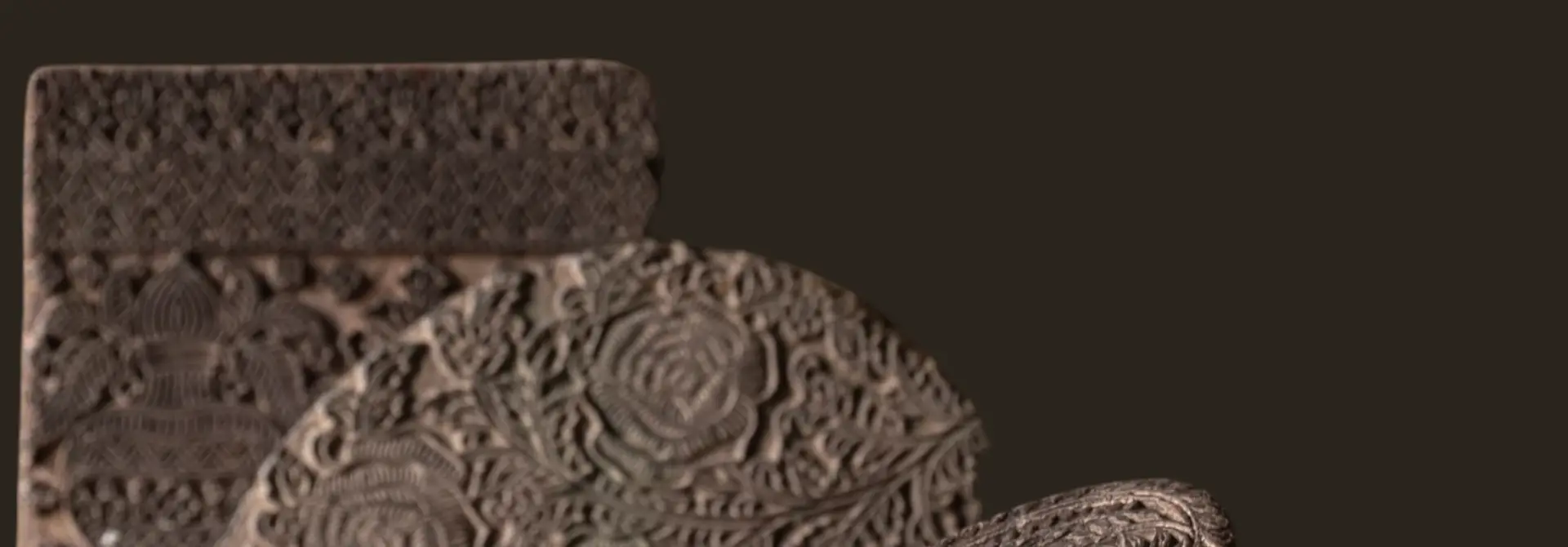 Oud houten Indische batik stempel