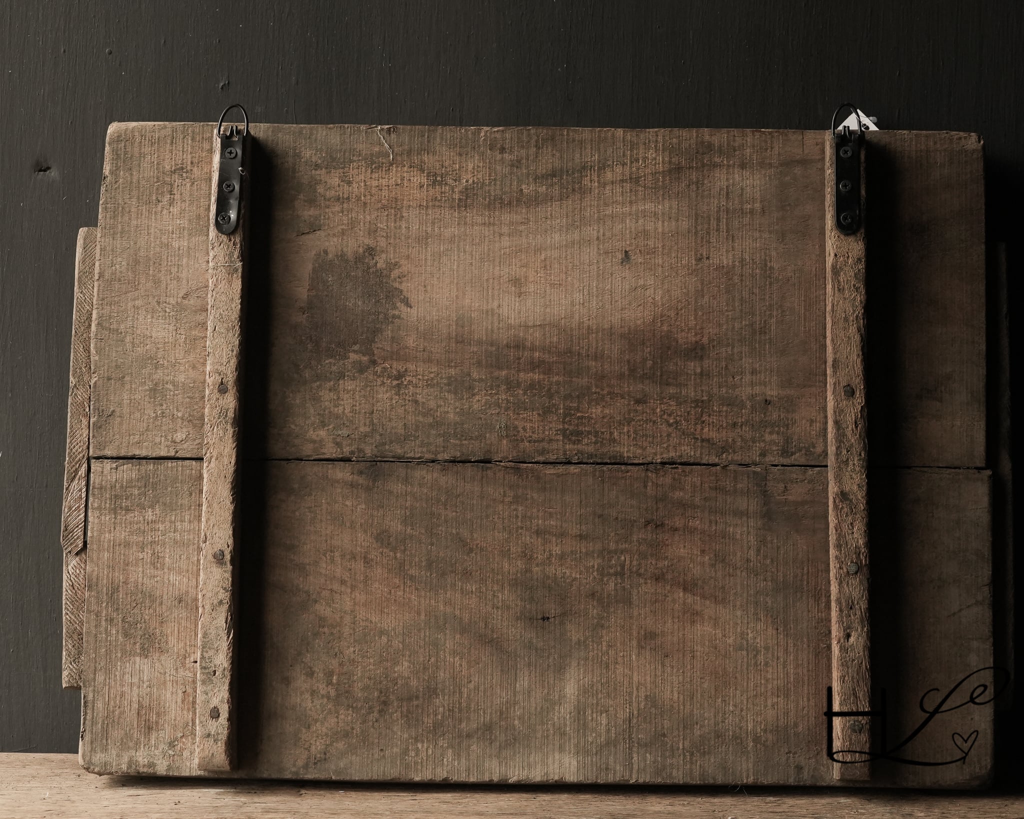 Oude Indiase houten ornamentmal / cementmal-3