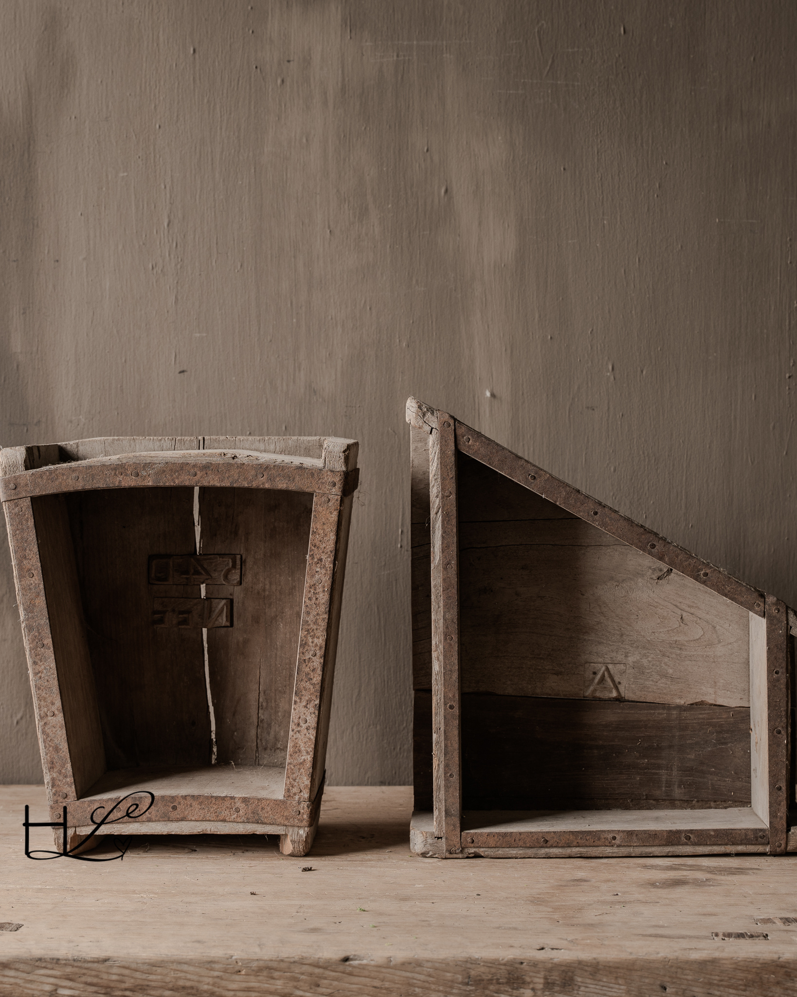Authentieke Oude Houten Gietmal uit India-4