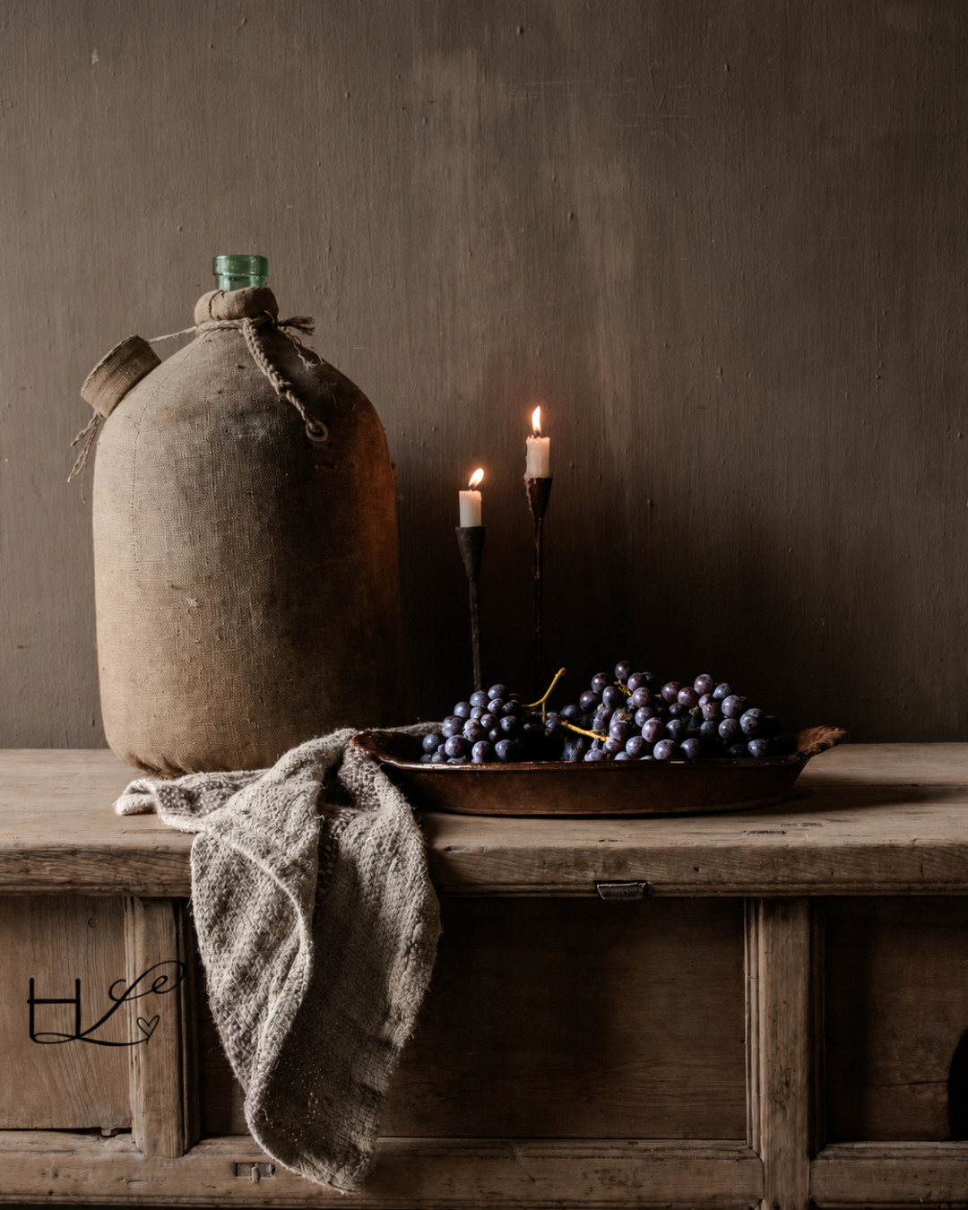 Alte, mit Jute ausgekleidete Transportflasche | Einzigartig & Authentisch-1