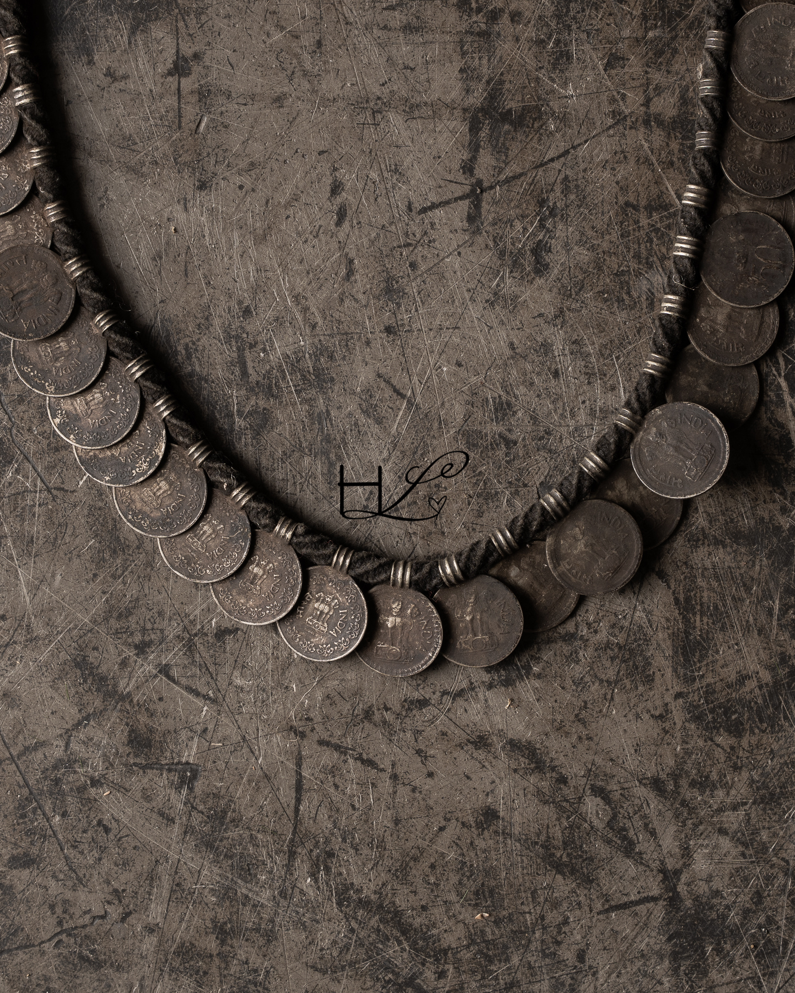 Unique antique coin necklace-4