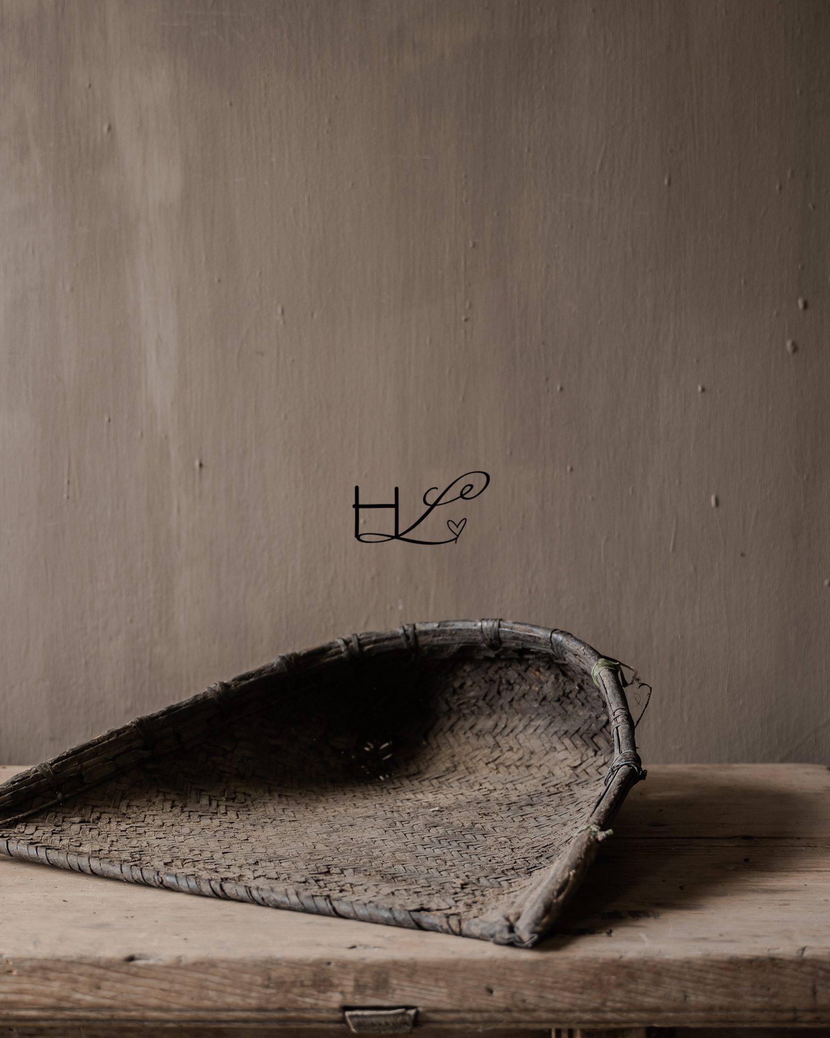 Authentic Old Woven Winnowing Basket / Harvest Basket-4