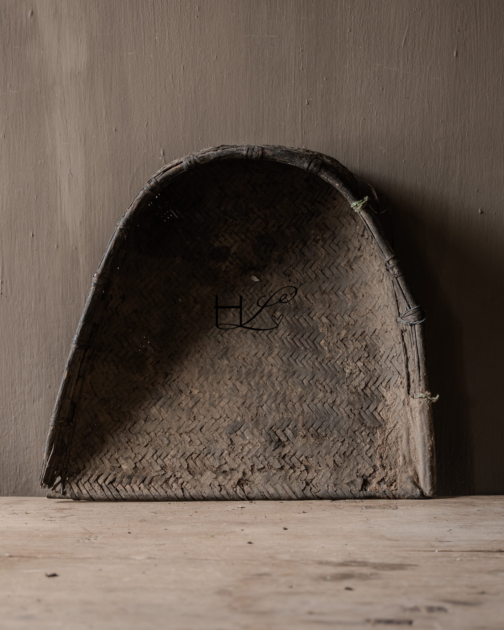 Authentic Old Woven Winnowing Basket / Harvest Basket-6