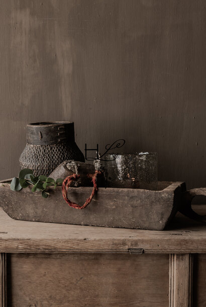 Imperfect Old Wooden Trough / Basin with handle