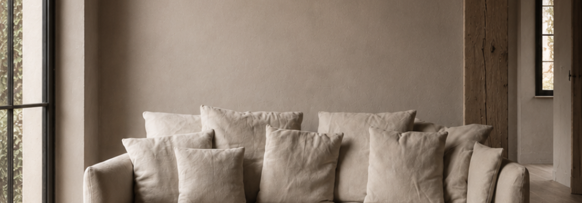 Sofa aus reinem Leinen