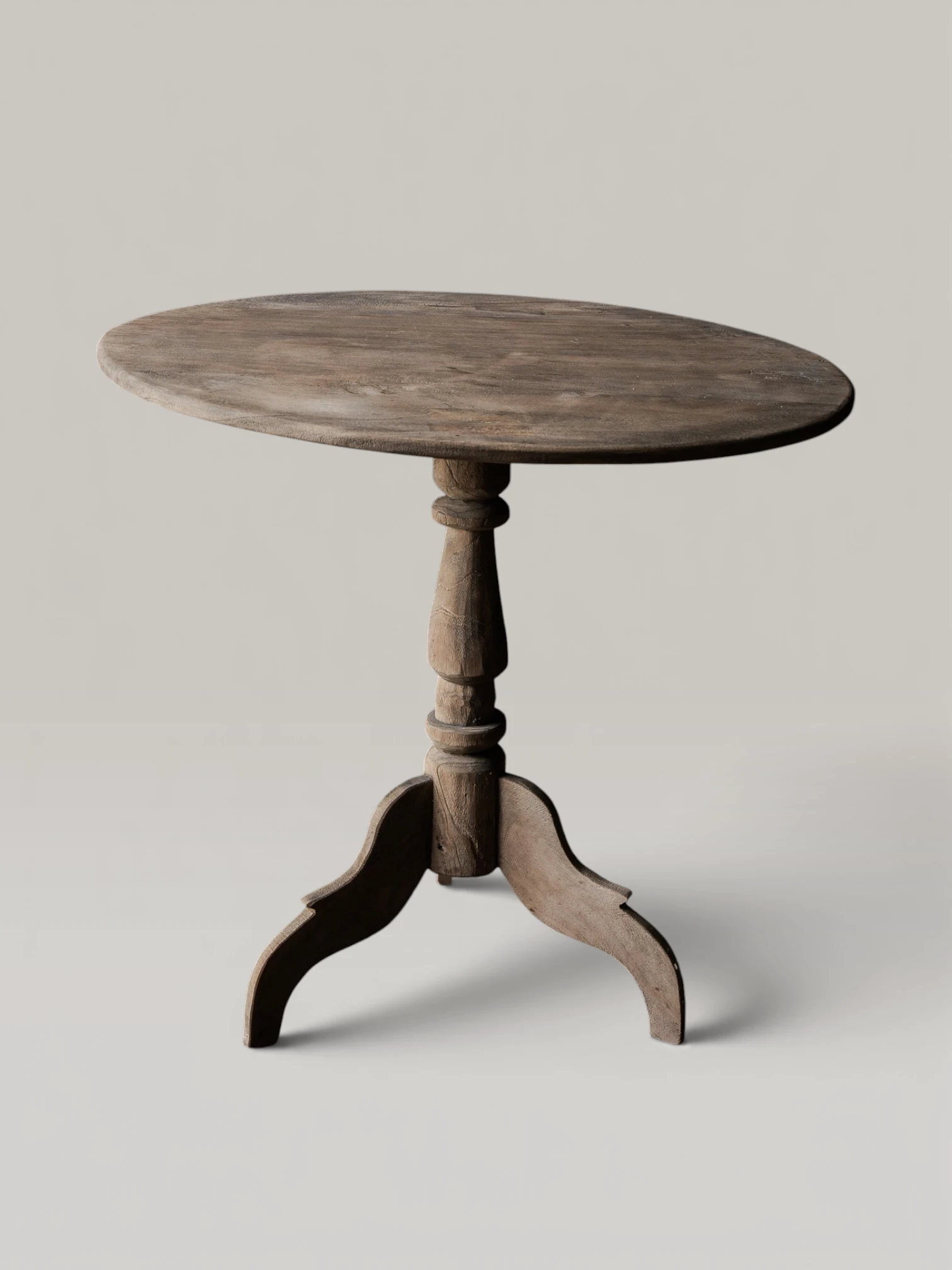 Antique Wine Table with Wooden Dowel Joint-5