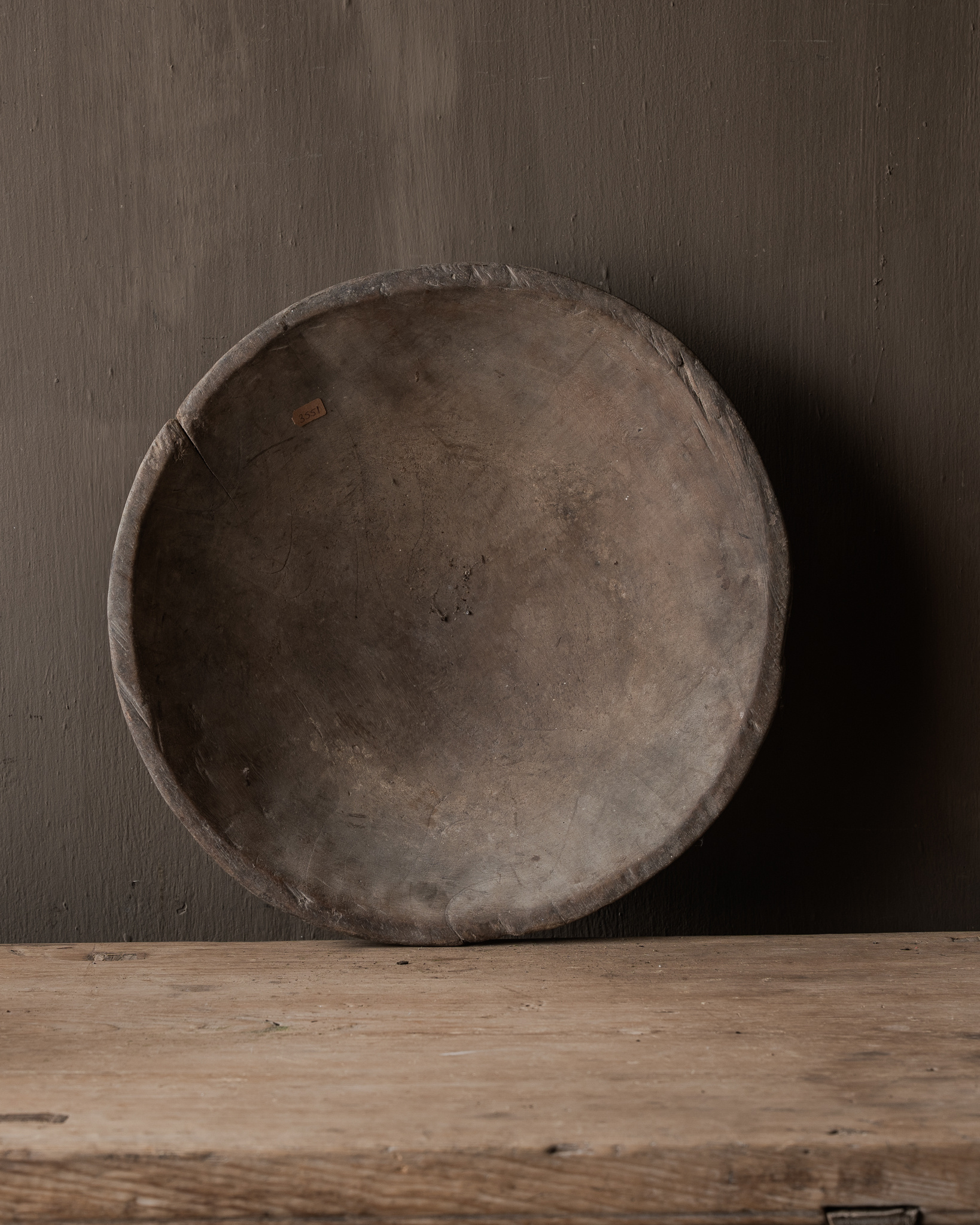 Old wooden bowl, authentic weathered wood – decorative object HOFFZ-2