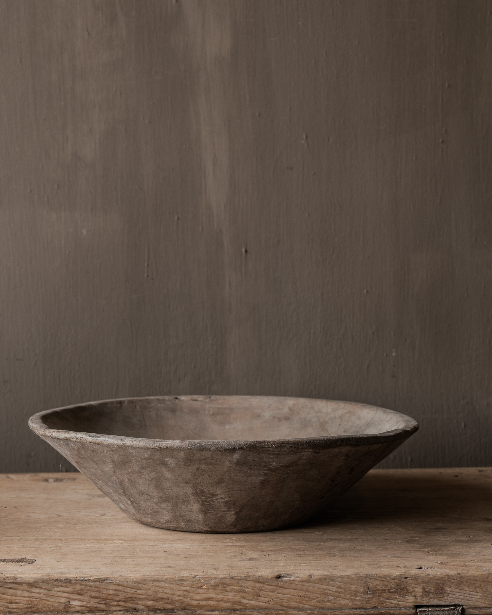 Old wooden bowl, authentic weathered wood – decorative object HOFFZ-3
