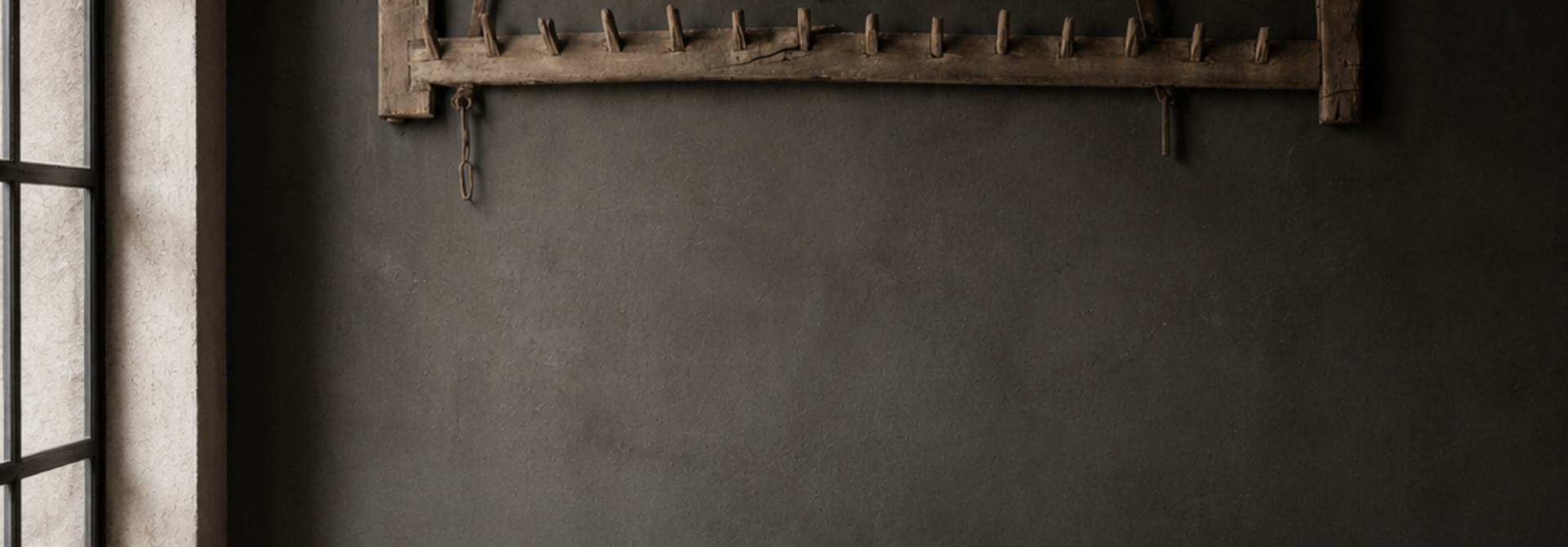 Antique harrow as a unique wall coat rack