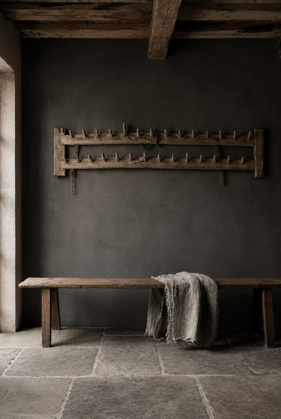 Antique harrow as a unique wall coat rack