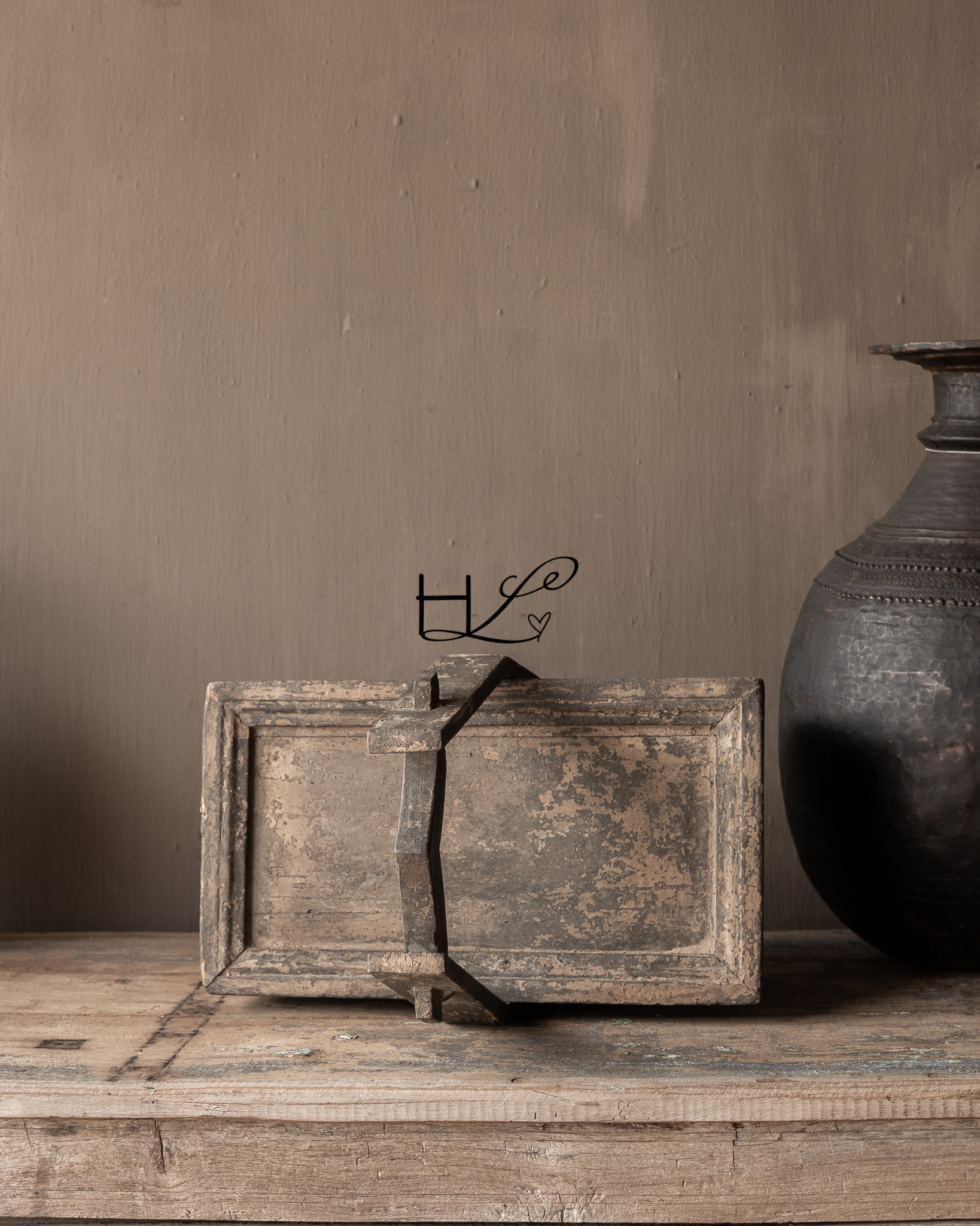 Oude houten mand ( food cover )-4