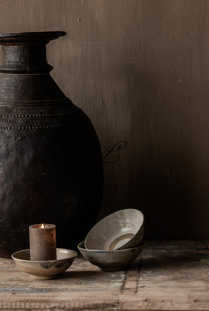 Old earthenware bowl India