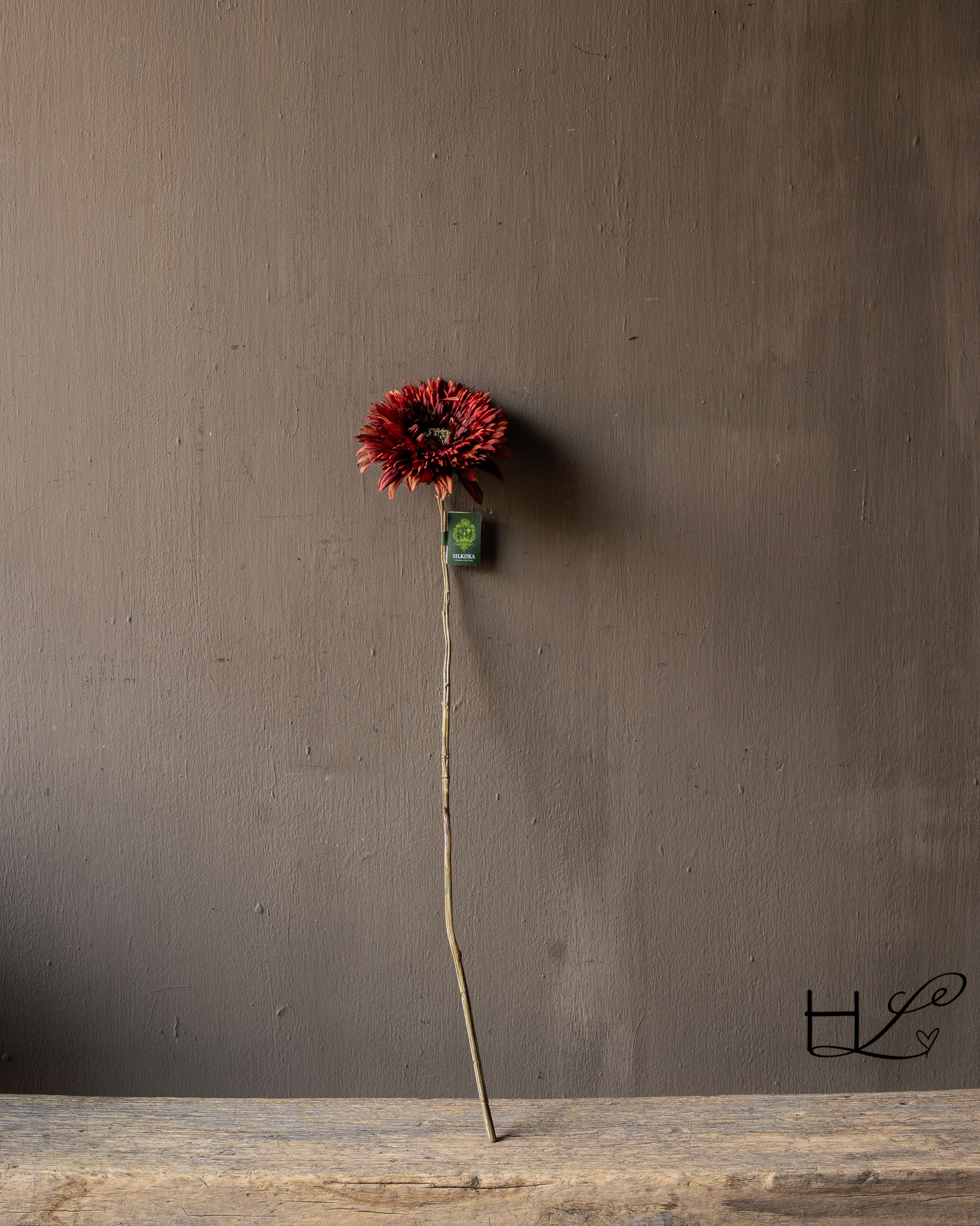 Silk-ka Zonnebloem Steel Crème/Bruin 97 cm | Kunstbloem-4