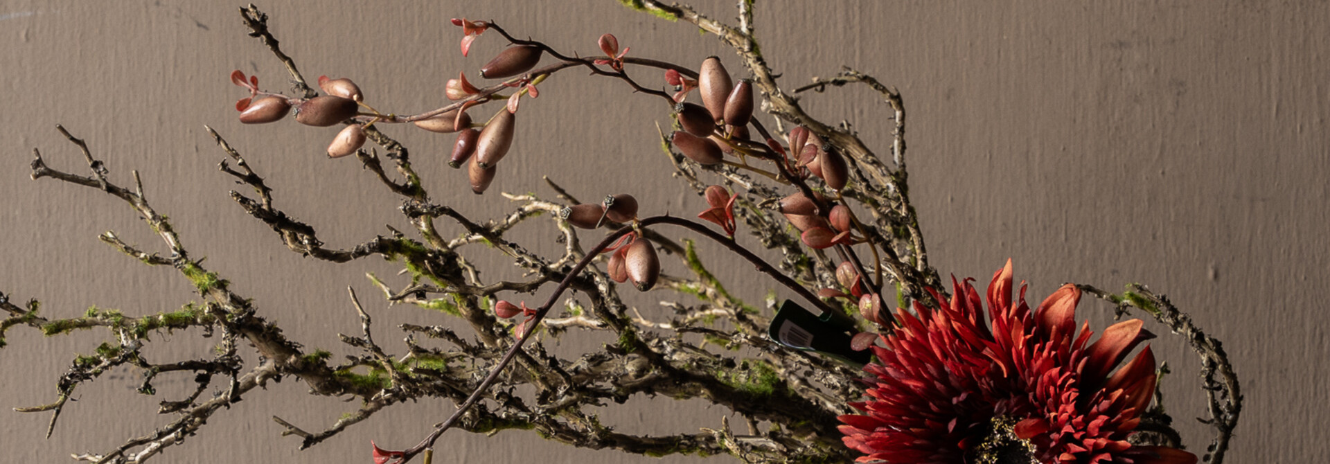 Silk-ka Zonnebloem Steel Crème/Bruin 97 cm | Kunstbloem