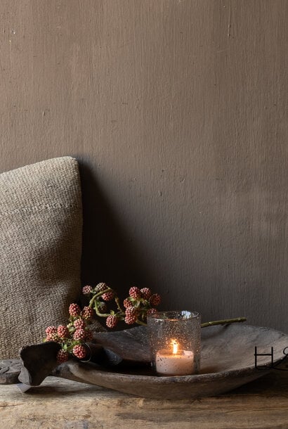 Antieke Houten Kom / Schaal met Handvat