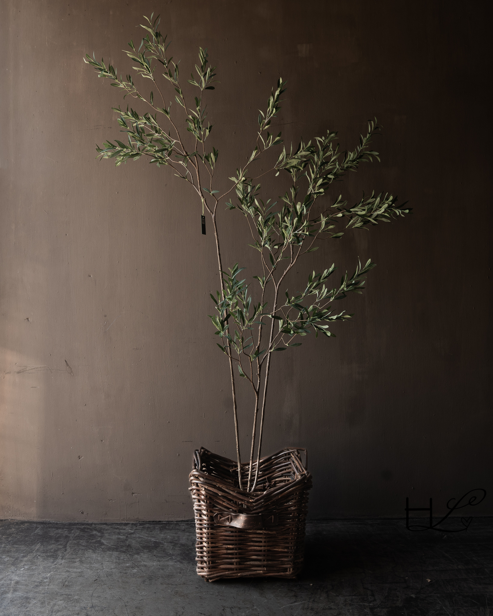 Kunst Olijfboom in Pot Groen Silk-ka-3