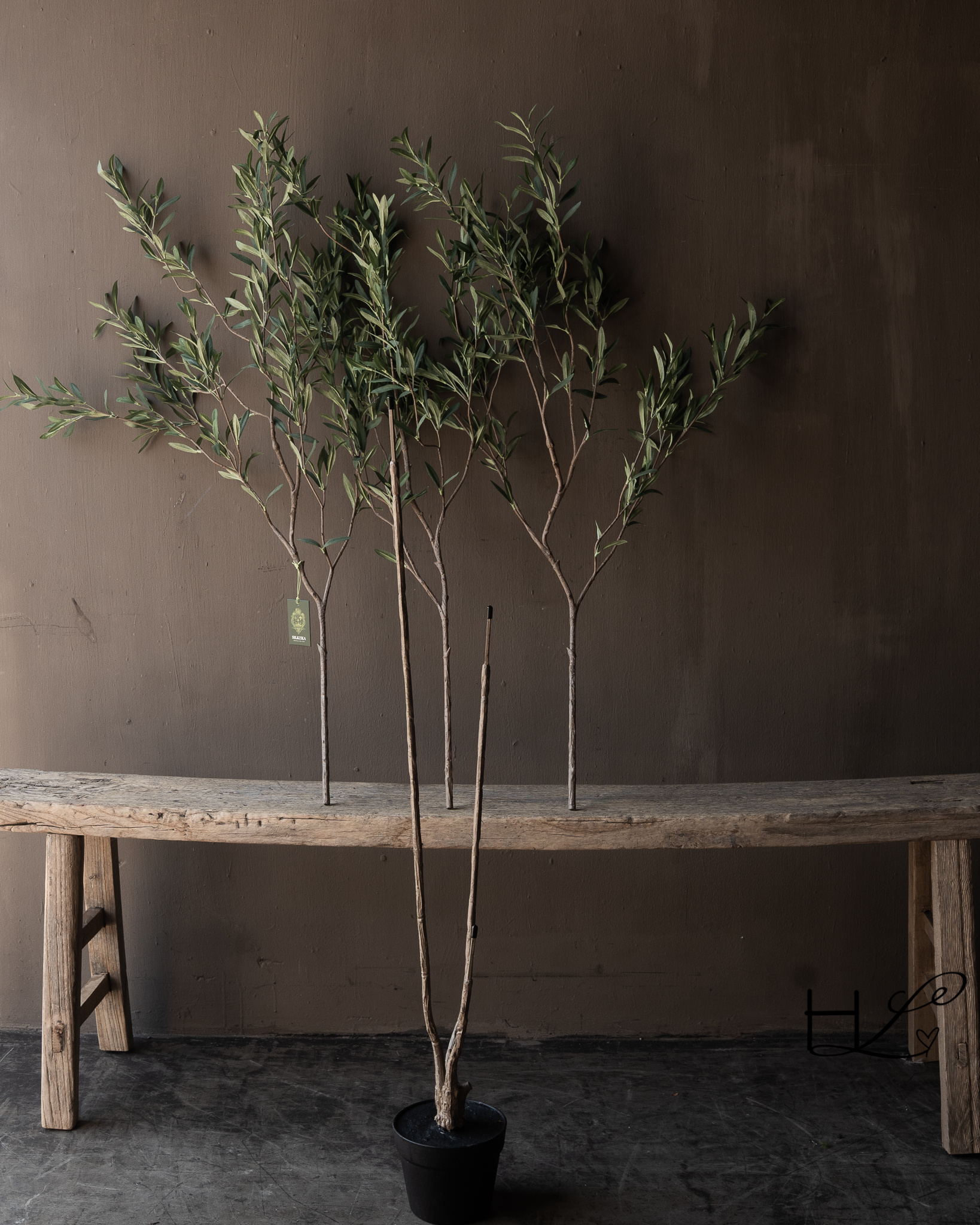 Kunst Olijfboom in Pot Groen Silk-ka-2
