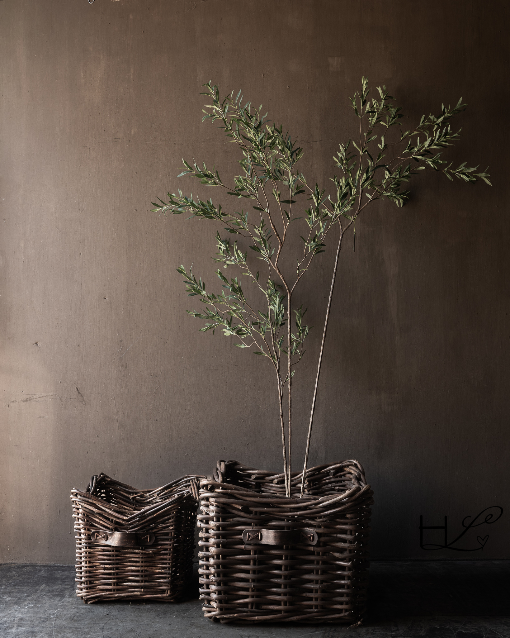 Kunst Olijfboom in Pot Groen Silk-ka-1