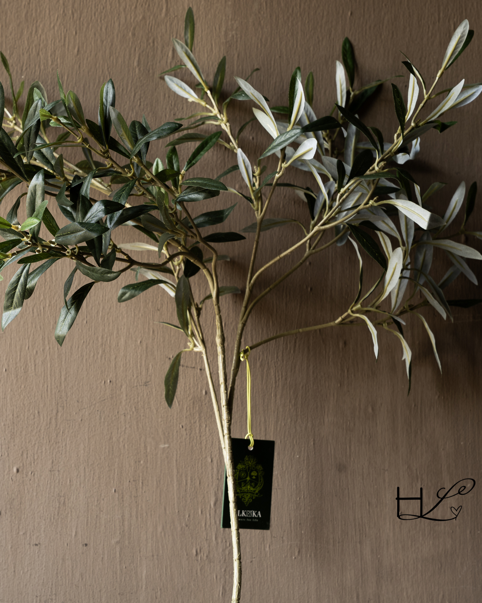 Silk-ka Olijftak Kunsttak Groen UV 90 cm | Realistische Olijftak-2