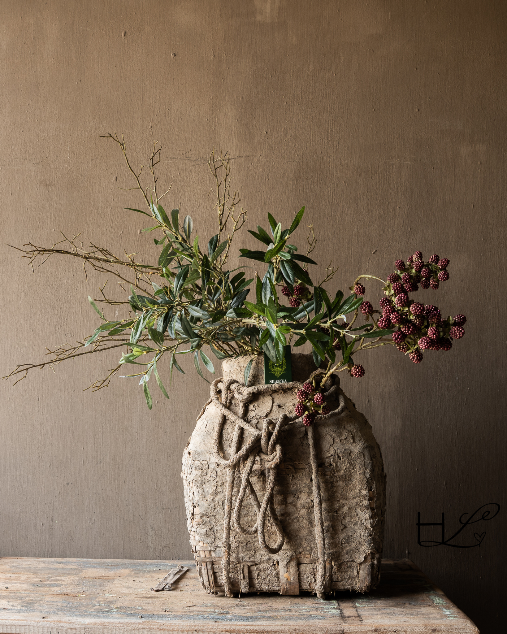 HOUTTAK Bruin/Groen – Silk-ka – 107 of 134 cm-2
