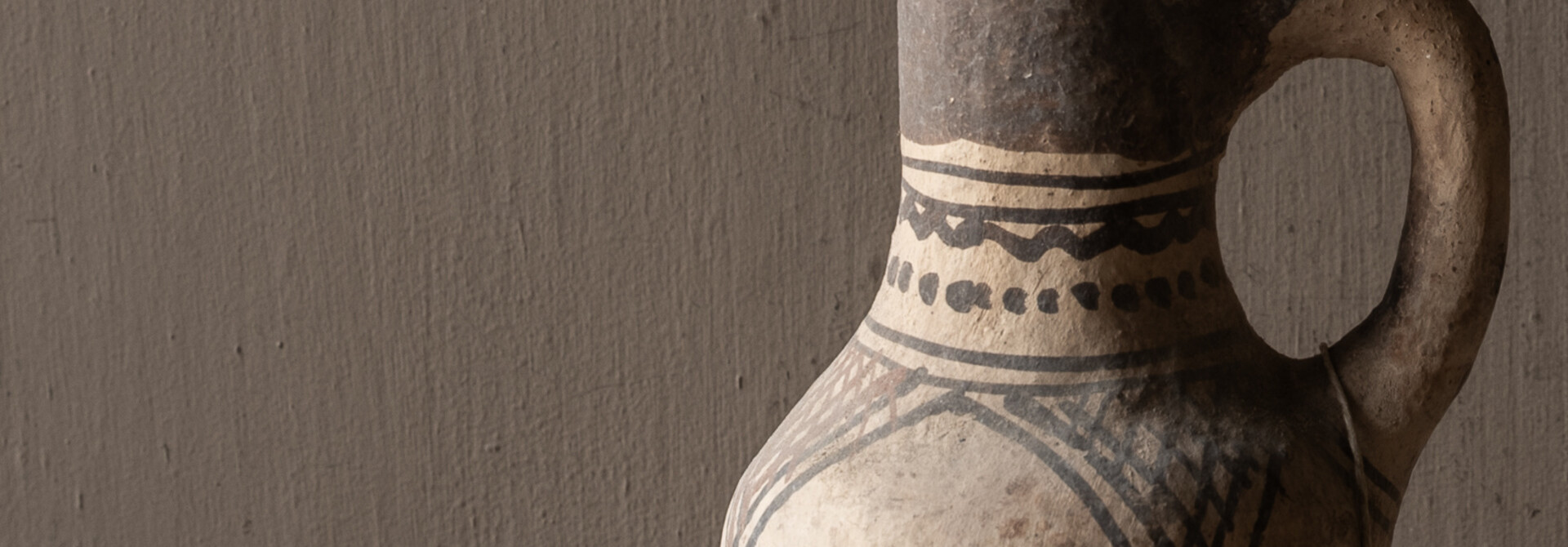 Old decorative amphora vase – hand-painted