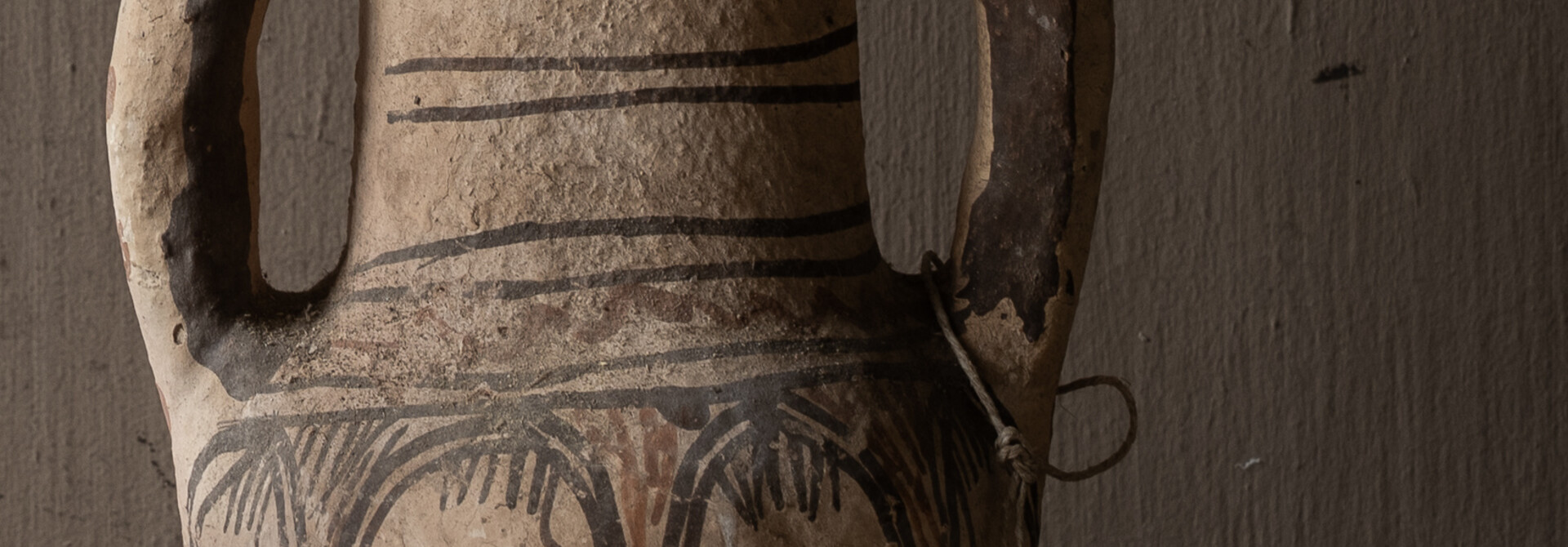 Old decorative amphora vase – hand-painted