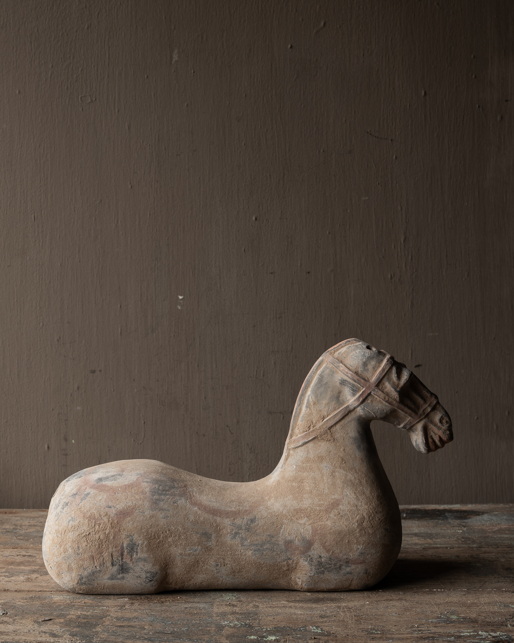 Aardewerk paard Han Style – decoratief terracotta beeld-2