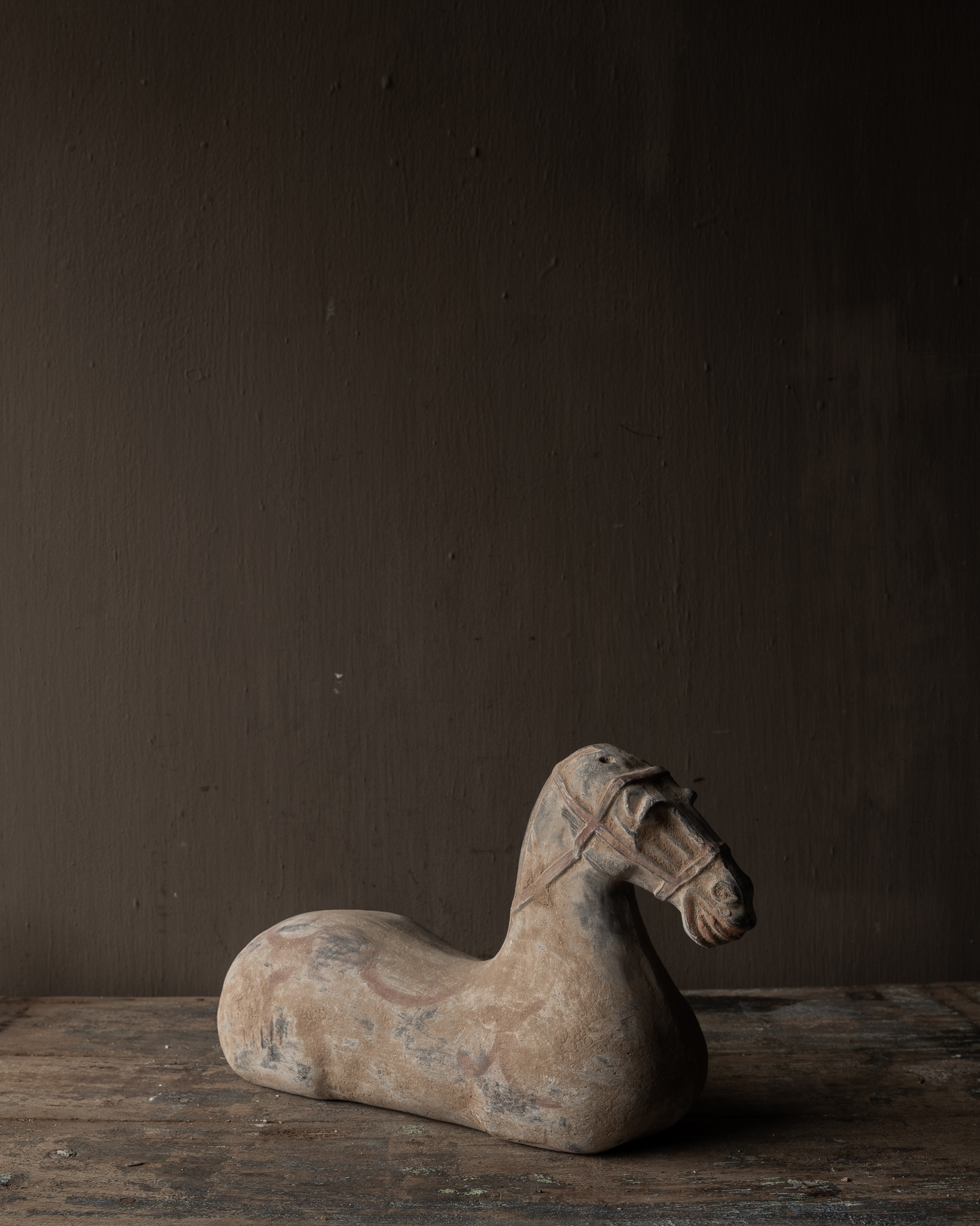 Aardewerk paard Han Style – decoratief terracotta beeld-3