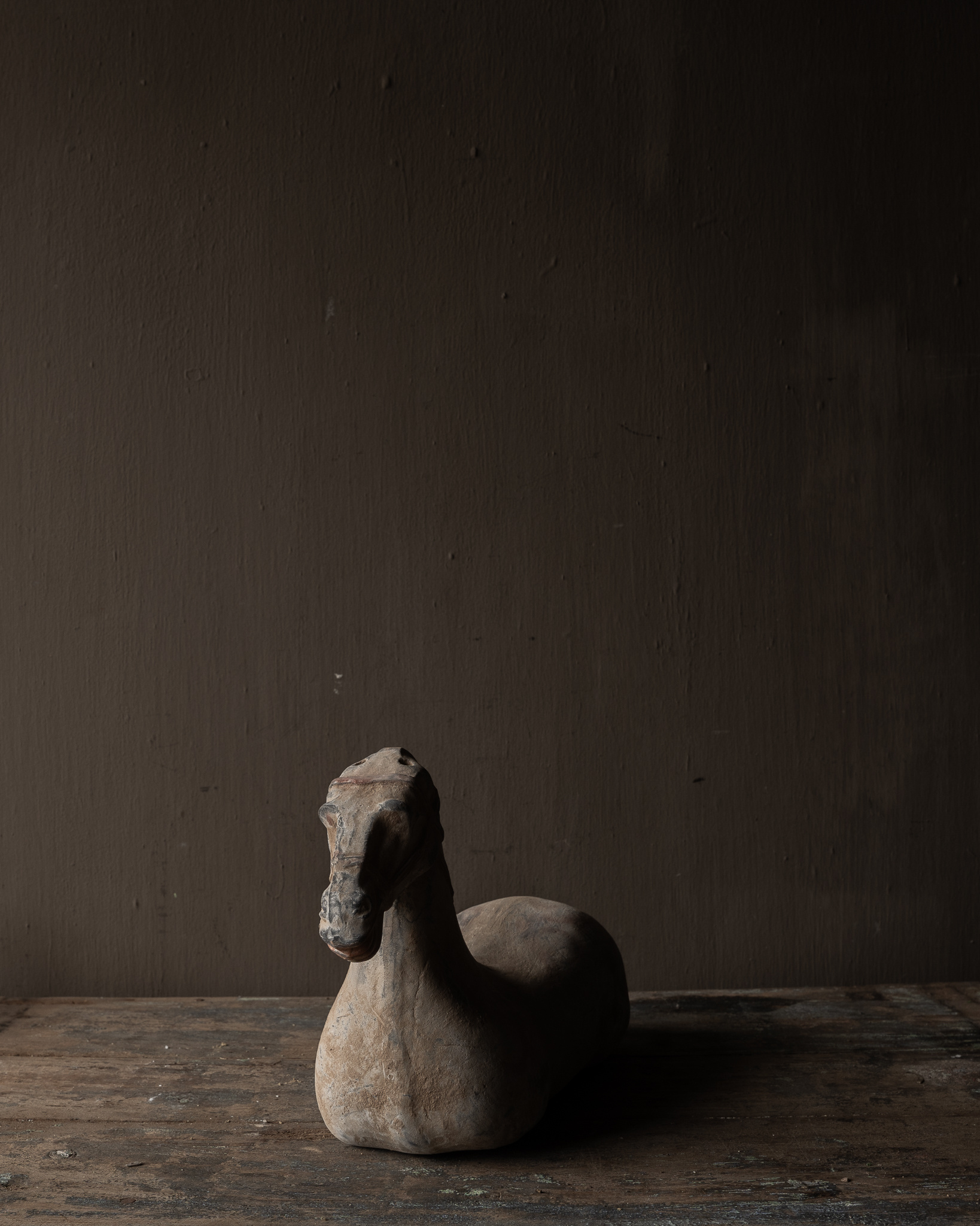 Aardewerk paard Han Style – decoratief terracotta beeld-4