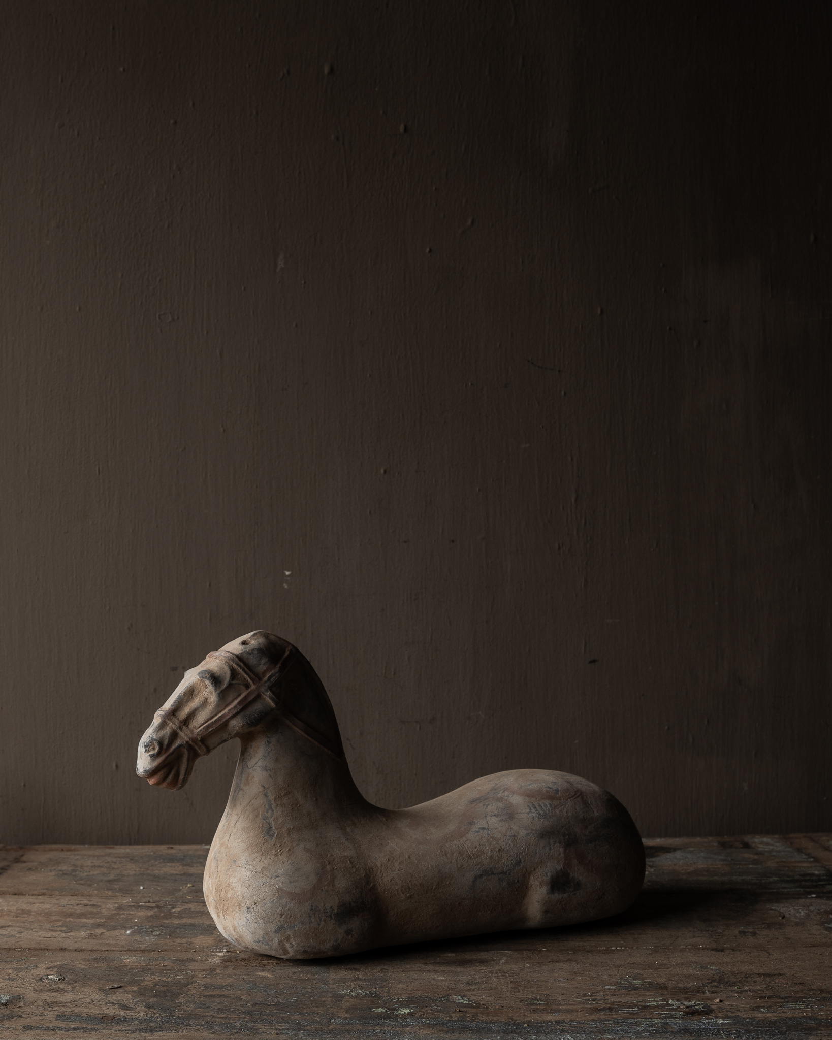 Aardewerk paard Han Style – decoratief terracotta beeld-5
