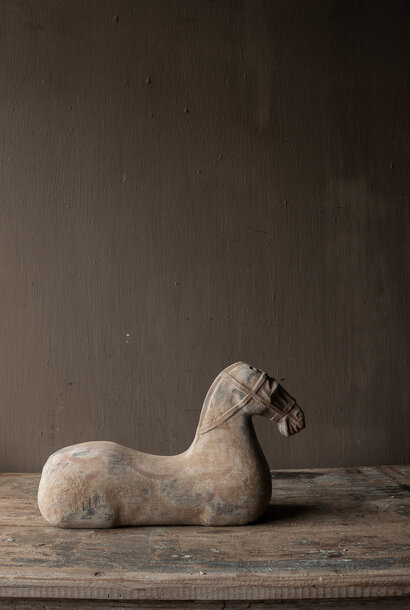 Aardewerk paard Han Style – decoratief terracotta beeld