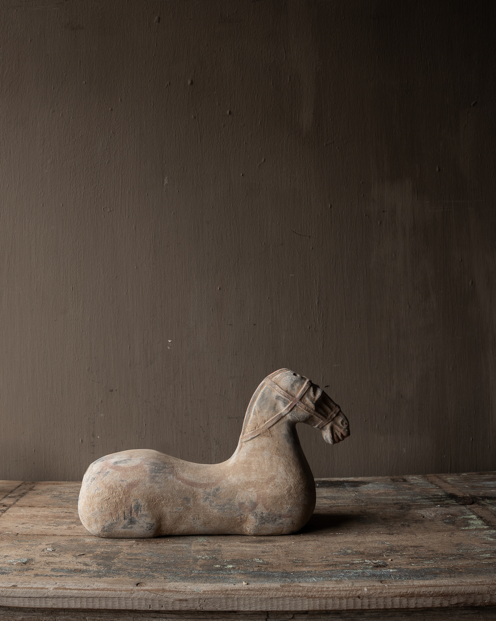 Aardewerk paard Han Style – decoratief terracotta beeld-1