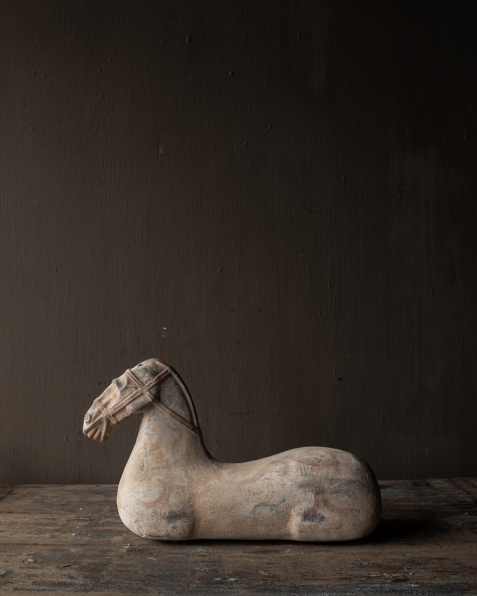 Aardewerk paard Han Style – decoratief terracotta beeld-6