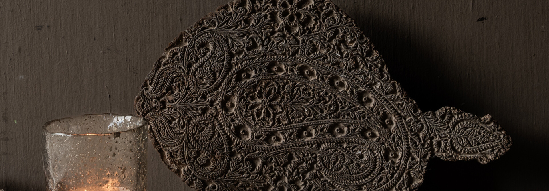 Old wooden Indian batik stamp
