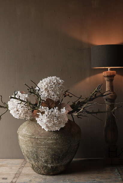 Silk-ka Hydrangea Branch Cream/Grey