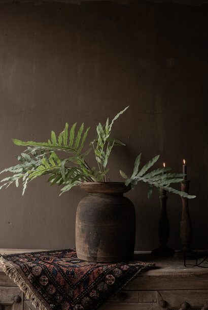 Originele Oude houten Hoffz Nepalese Kruik